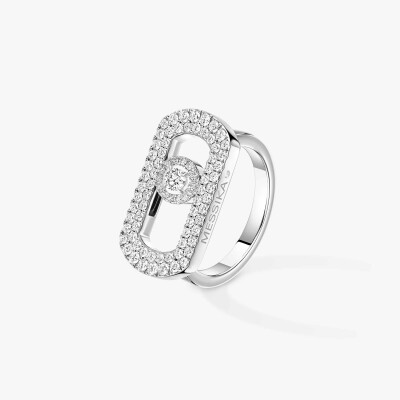 Bague Messika So Move pavée en or blanc et diamants