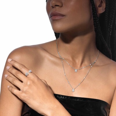 Bague Messika My Twin Toi & Moi en or blanc et diamants 2x0.15ct