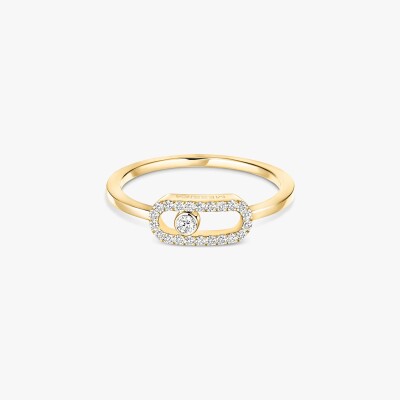 Bague Messika Move Uno semi pavée en or jaune et diamants