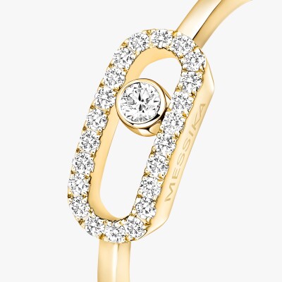 Bague Messika Move Uno semi pavée en or jaune et diamants