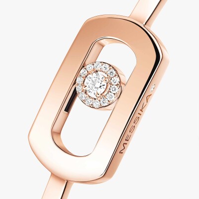 Bracelet jonc Messika So Move en or rose et diamants
