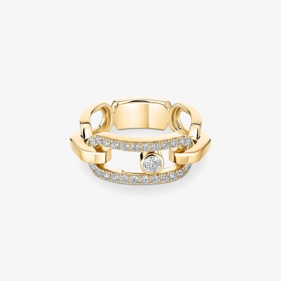 Bague Messika Move Link en or jaune et diamants