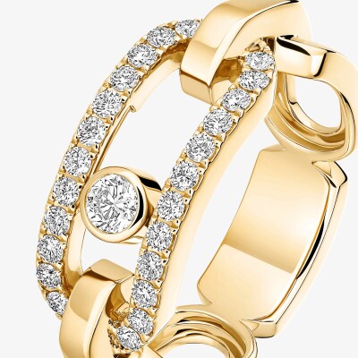 Bague Messika Move Link en or jaune et diamants