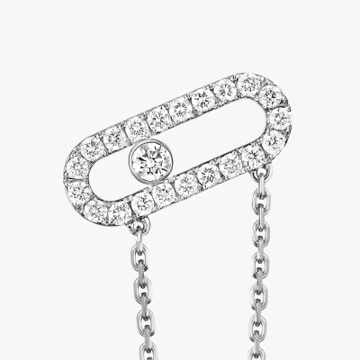 Boucles d'oreilles Messika Move Uno en or blanc et diamants