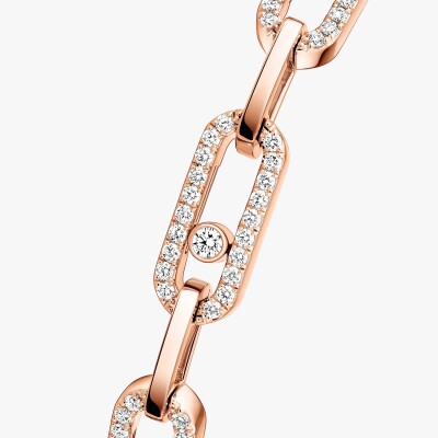 Bracelet rivière Messika Move Link Multi en or rose et diamants