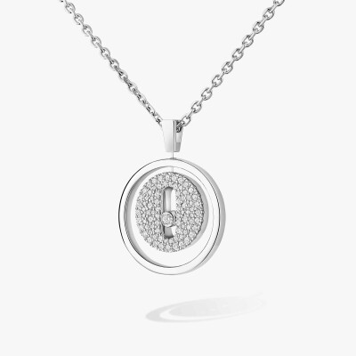 Collier Messika Lucky Move PM pavé en or blanc et diamants