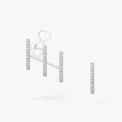 Boucles d'oreilles multi-créoles Messika Gatsby en or blanc et diamants