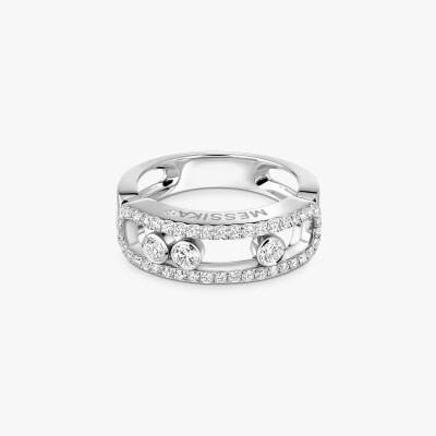 Bague Messika Move Classique pavée en or blanc et diamants