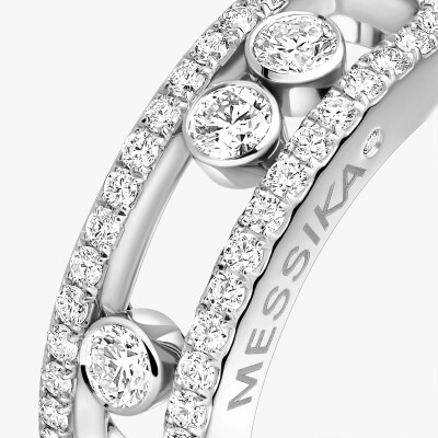 Bague Messika Move Classique pavée en or blanc et diamants
