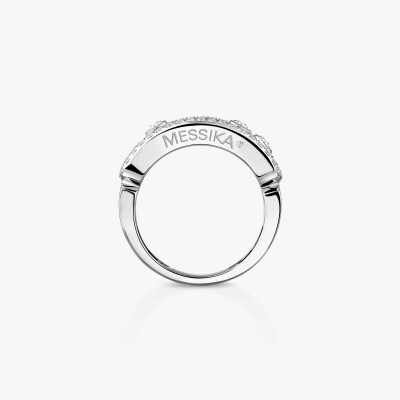 Bague Messika Move Classique pavée en or blanc et diamants