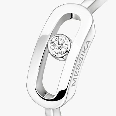 Bague Messika Move Uno GM en or blanc et diamant