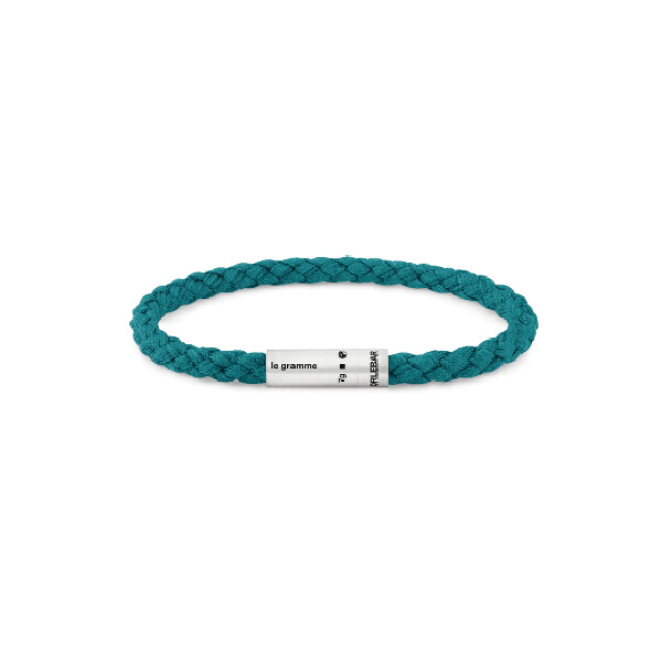 bracelet câble nato bleu canard 7g