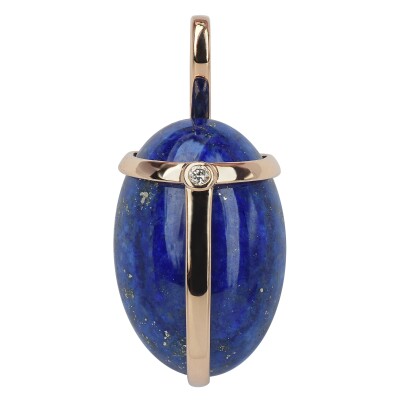 Pendentif SCARABEE - LAPIS LAZULI ET DIAMANT MT