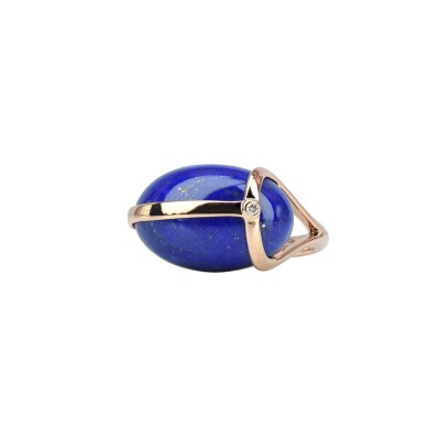 Bague SCARABEE - LAPIS LAZULI ET DIAMANT