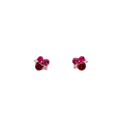 Boucle d'Oreille - Collection Pointilliste Or Rose