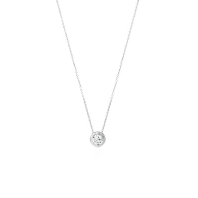 Collier Smile en or blanc et diamant 0.30ct