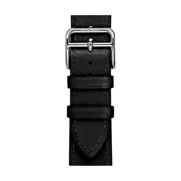 Bracelet cuir noir pour Cape Cord Grand Modèle, simple tour