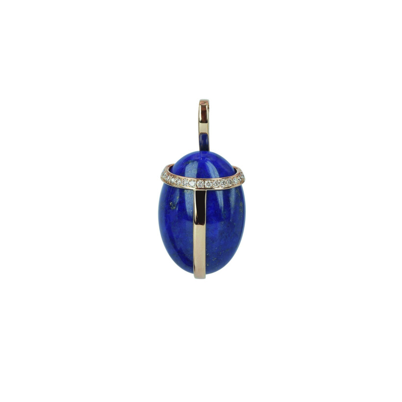 Pendentif SCARABEE - LAPIZ LAZULI ET DIAMANT