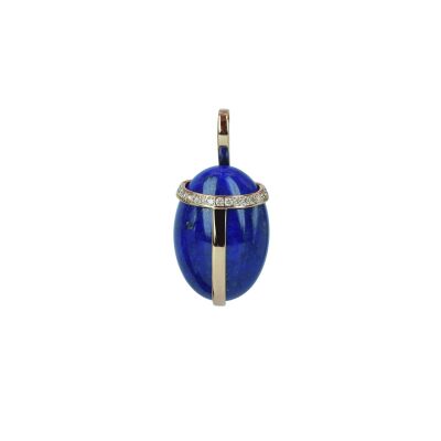 Pendentif SCARABEE - LAPIZ LAZULI ET DIAMANT