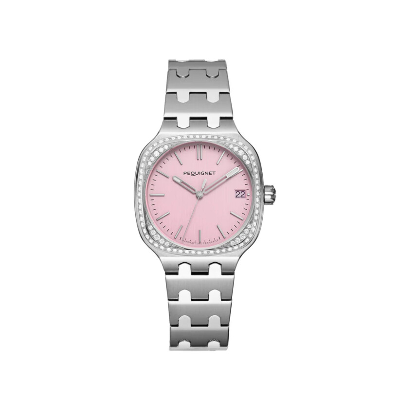 Montre Pequignet Concorde Rose et diamants 36 mm