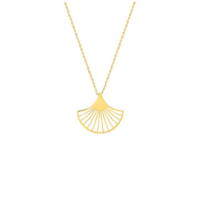 Collier Ginkgo en or jaune
