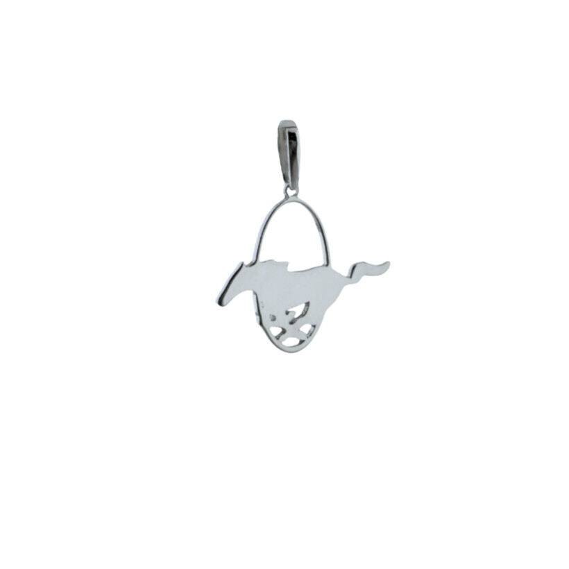 Pendentif R-Racing Mustang Oval en Argent Poli