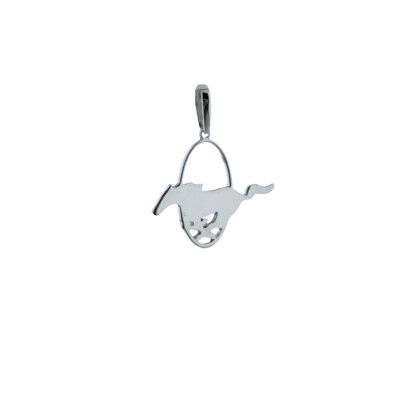 Pendentif R-Racing Mustang Oval en Argent Poli