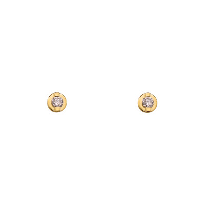 Boucles d'oreilles Smile en or jaune et diamants 0.30 ct