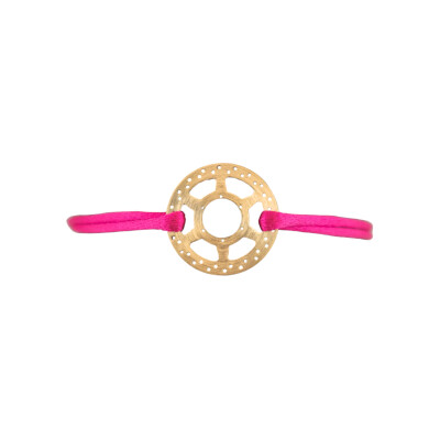 Bracelet R-Racing Disque de Frein Moyen Modèle en or rose mat et cordon