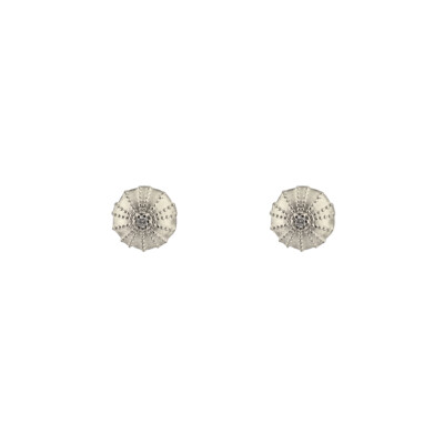 Boucles d'oreilles Cadaques puce en or blanc et diamant