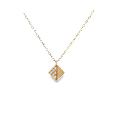 Collier Clozeau Losange en or jaune et diamants