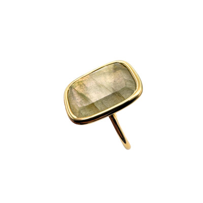Bague en or rose et Labradorite