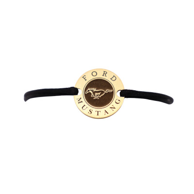 Bracelet R-Racing Jeton Mustang en or jaune mat