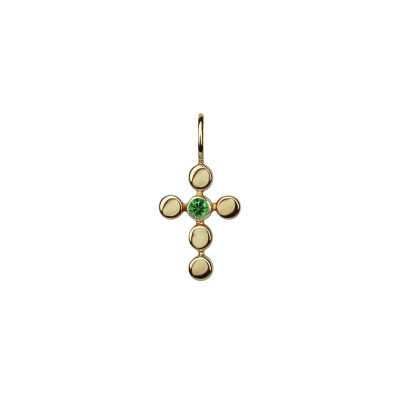Croix Isabelle Langlois en or rose et tsavorite