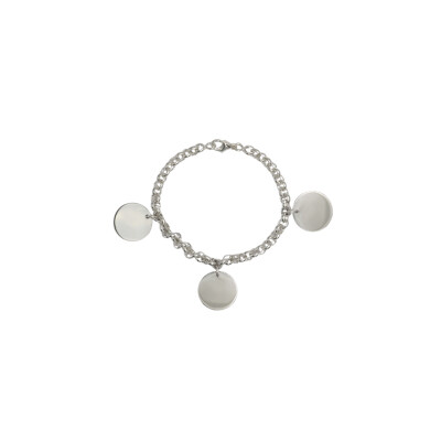 Bracelet pampilles médailles en argent