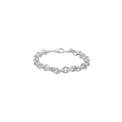 Bracelet maille forçat ronde en argent