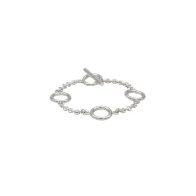 Bracelet motif rond en argent