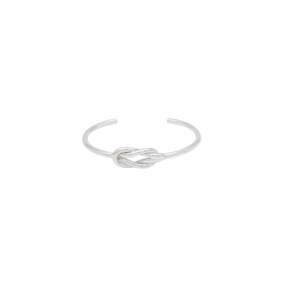Bracelet rigide motif nœud en argent