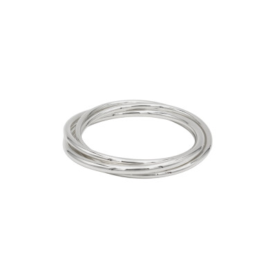 Bracelet anomalie 4 joncs enlacés en argent