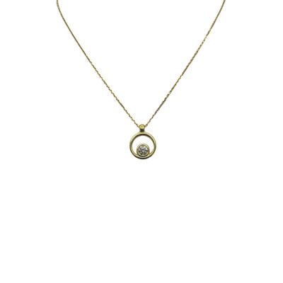 Collier Anomalie céleste en or jaune et diamant