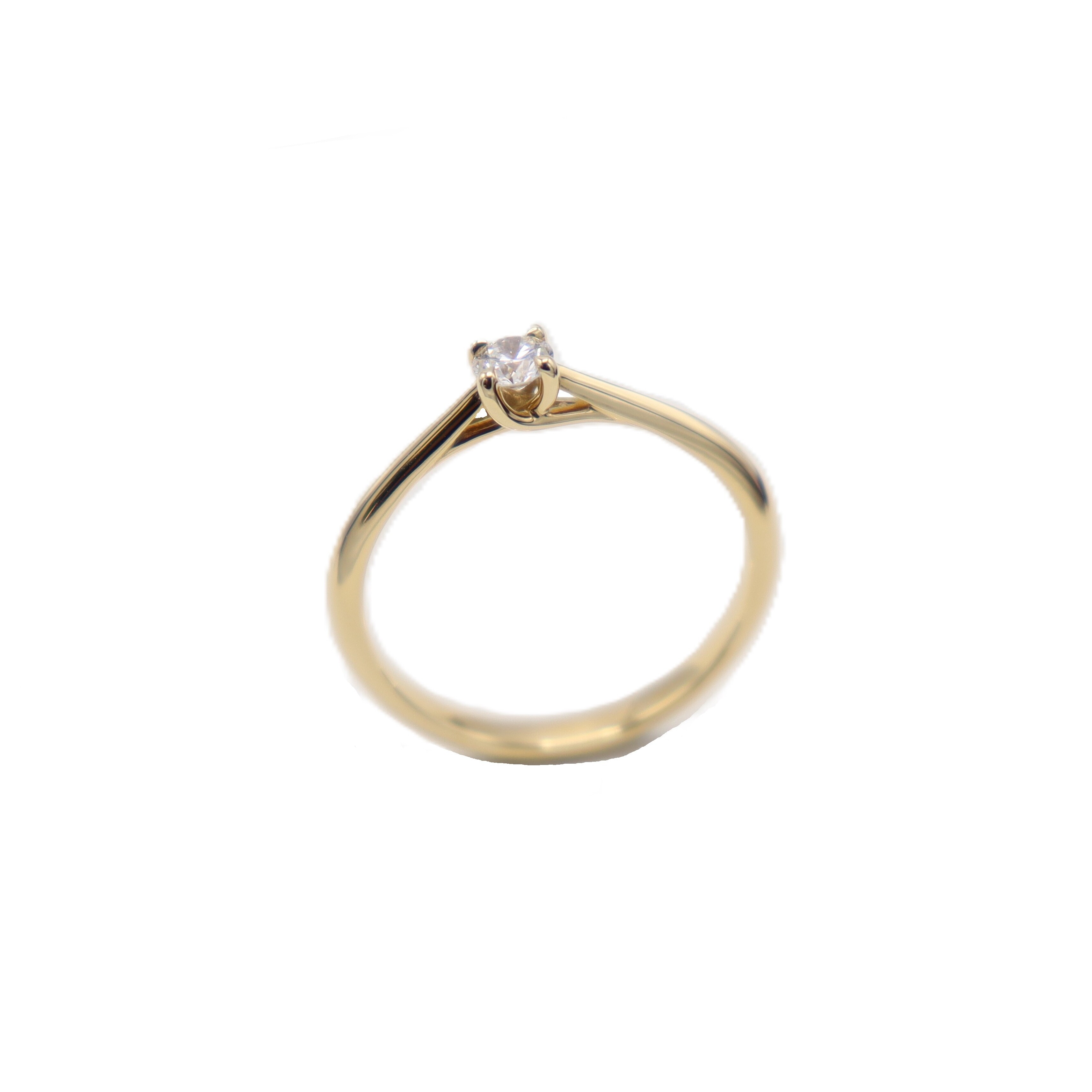 New Marianne or jaune et diamant 0.31ct vue 2