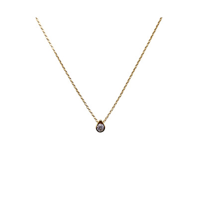 Pendentif goutte or jaune et diamant