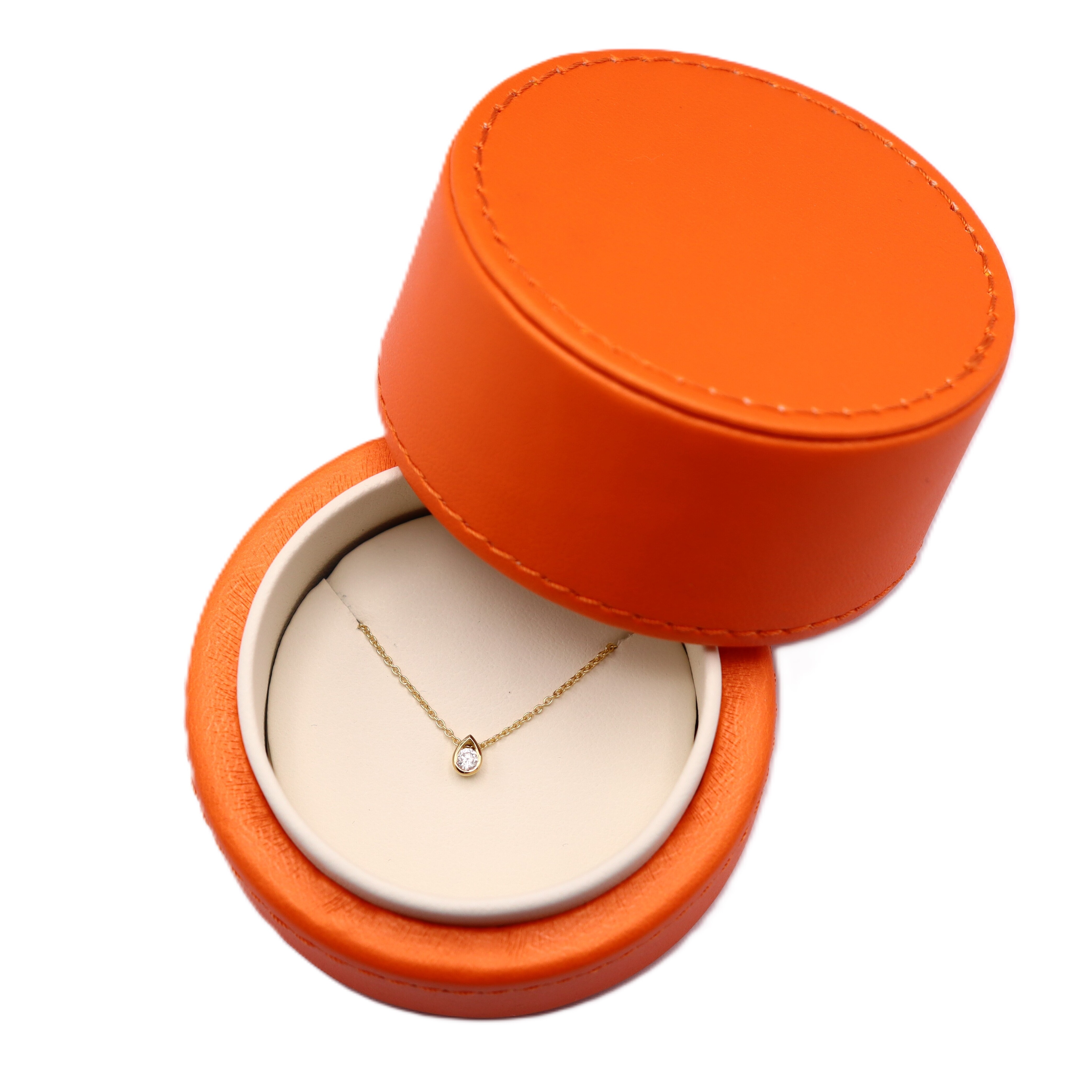 Pendentif goutte or jaune et diamant vue 3