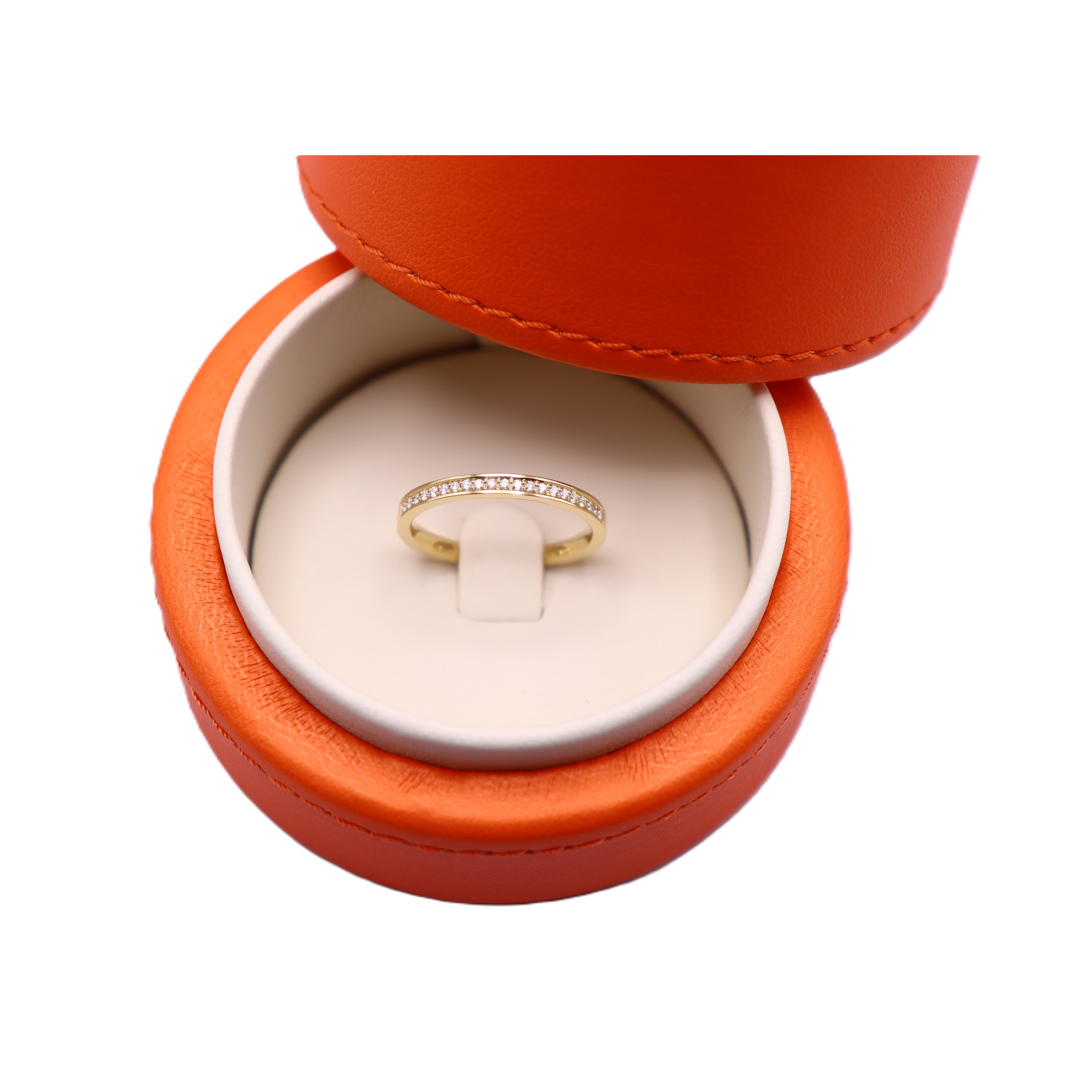 Alliance Jil or jaune et diamants vue 4