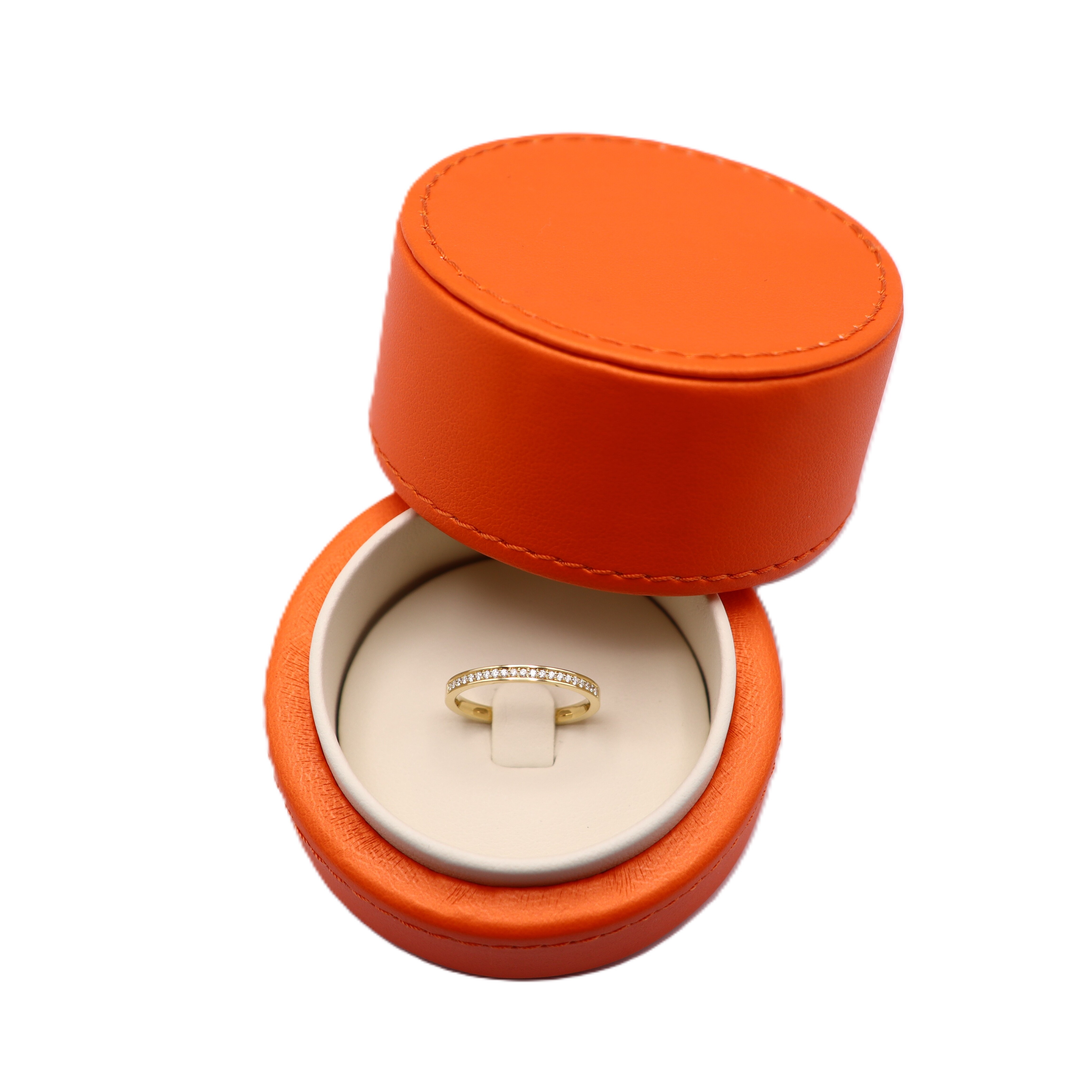 Alliance Jil or jaune et diamants vue 5