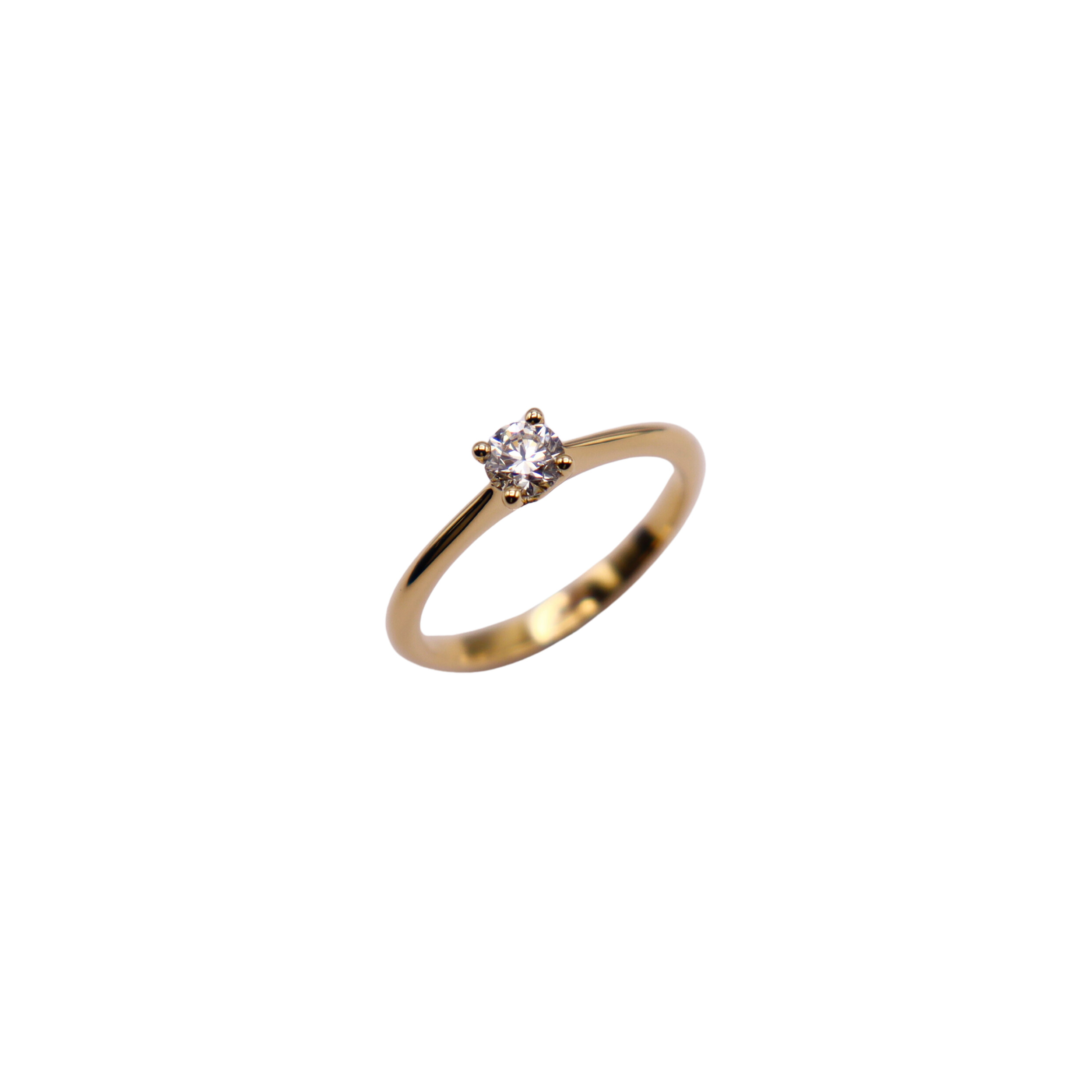 Solitaire Marianne en or jaune et diamant 0.30ct vue 1