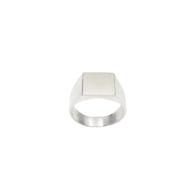 Chevalière carrée en argent