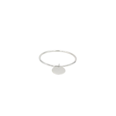 Bracelet rigide en argent avec un jeton