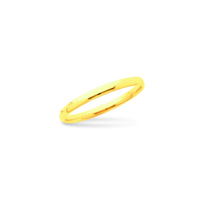 Bracelet Jonc ouvrant en or jaune, fil ovale 7 mm