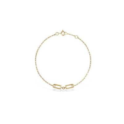 Bracelet Clozeau en or jaune et diamants